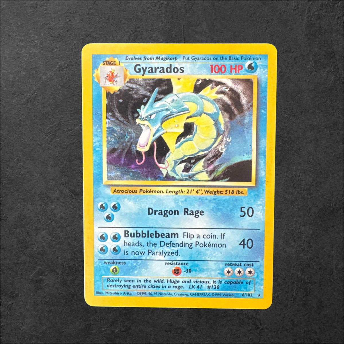 Gyarados  | #1 | HP | Base Set | English | 1999