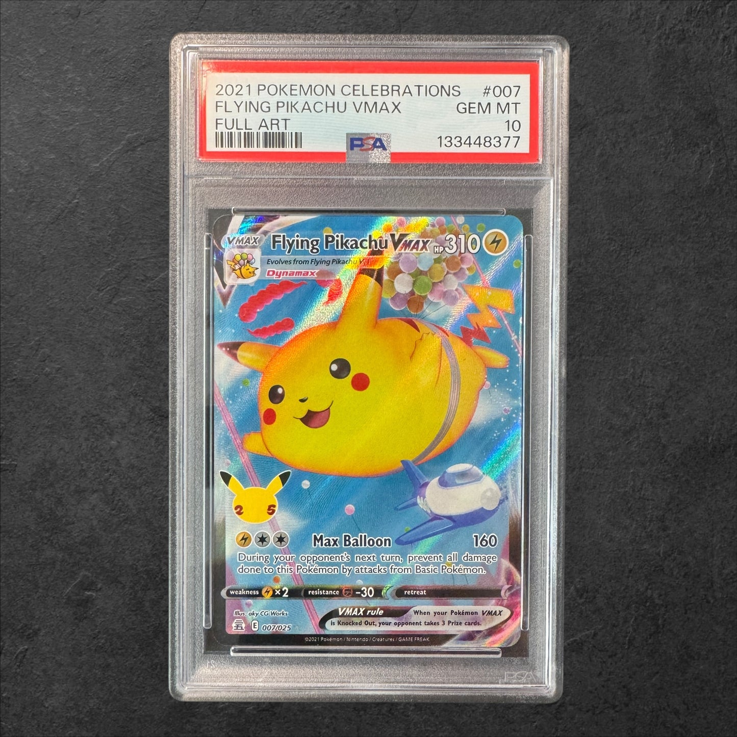 Flying Pikachu VMAX | #007 | PSA 10 | Celebrations | English | 2021