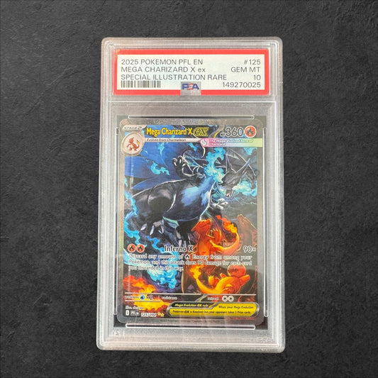 Mega Charizard x ex | #125 | PSA 10 | Phantasmal Flames | English | 2026
