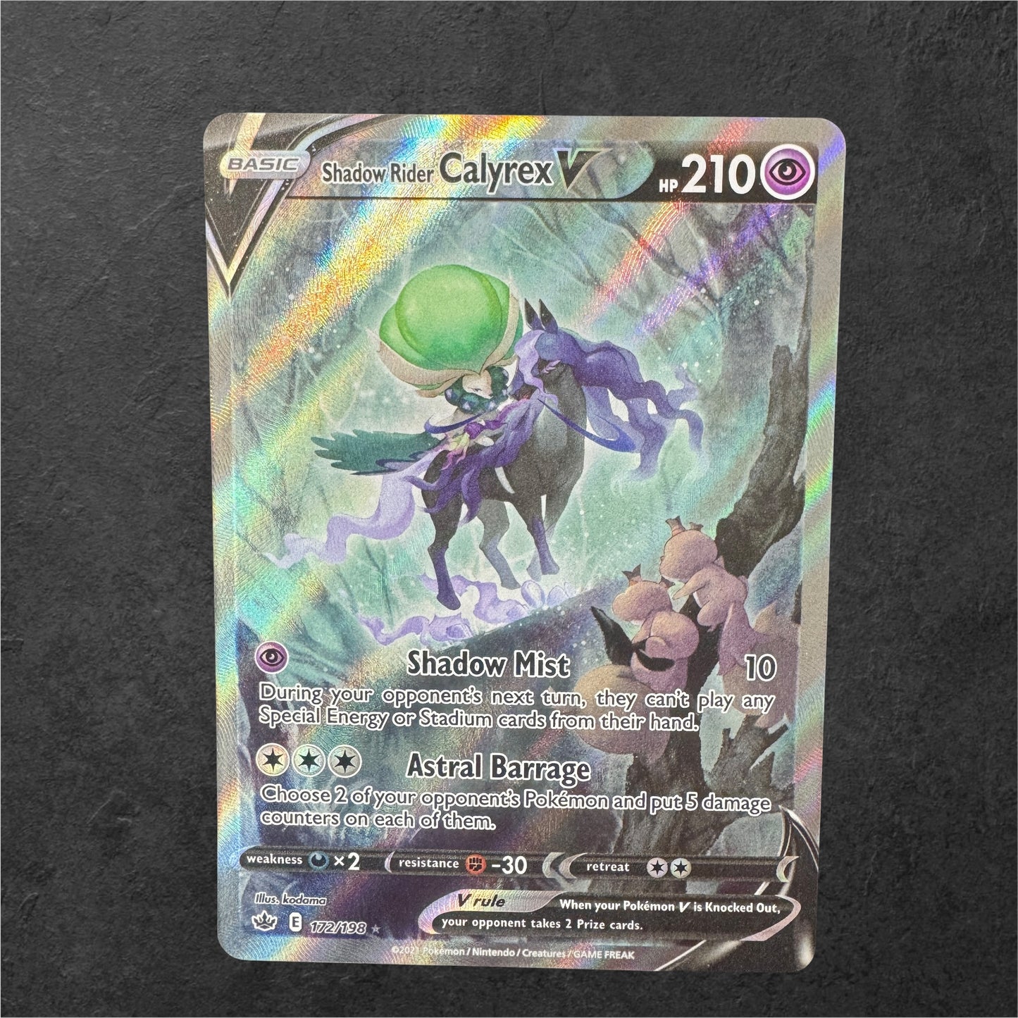 Shadow Rider Calyrex V | #172 | NM | Chilling Reign | English | 2021