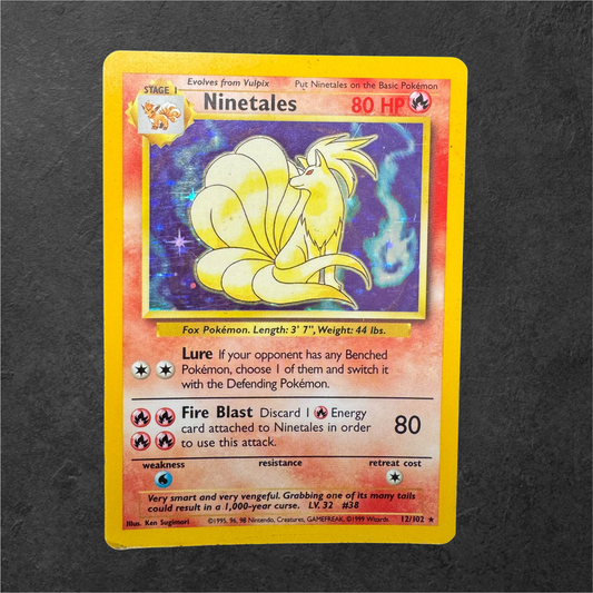 Ninetales | #12 | MP | Base Set | English | 1999