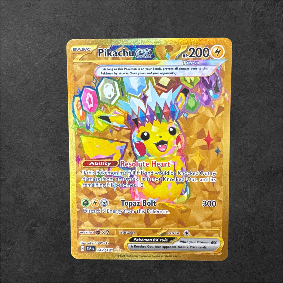 Pikachu ex | #247 | NM | Surging Sparks | English | 2024