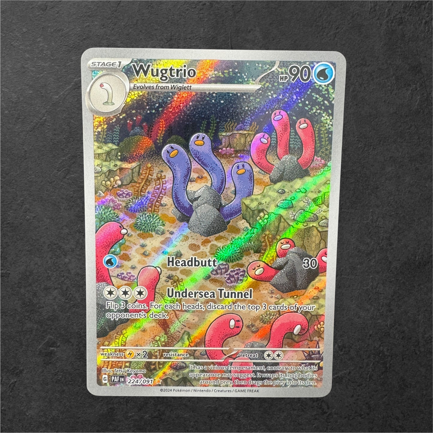 Wugtrio | #224 | NM | Paldean Fates | English | 2024
