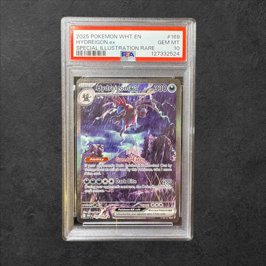 Hydreigon ex | #169 | PSA 10 | White Flare | English | 2025