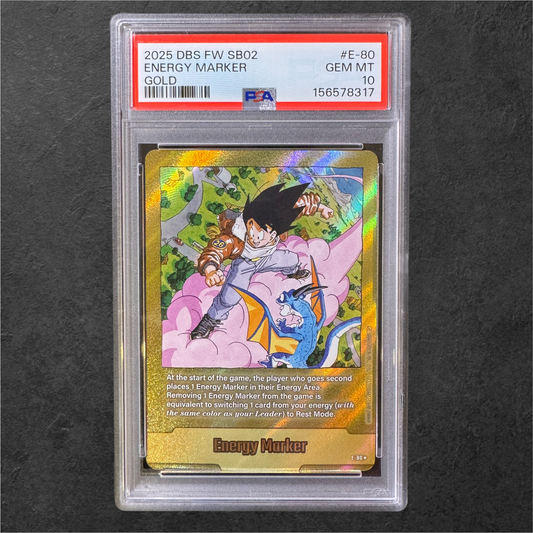 Gold Energy Marker | E-80 | PSA 10 | SB02 Manga Booster | 2025