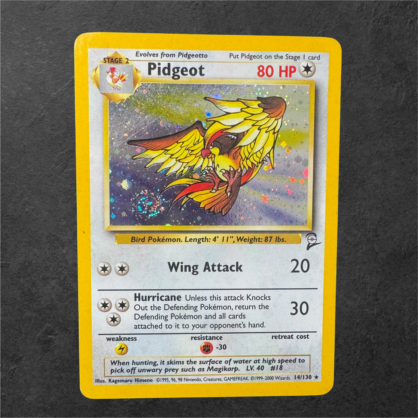Pidgeot | #14 | MP/HP | Base Set 2 | English | 2000