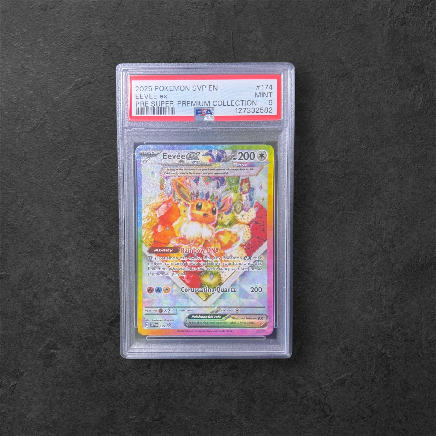 Eevee ex | #174 | PSA 9 | Prismatic Evolutions SPC | English