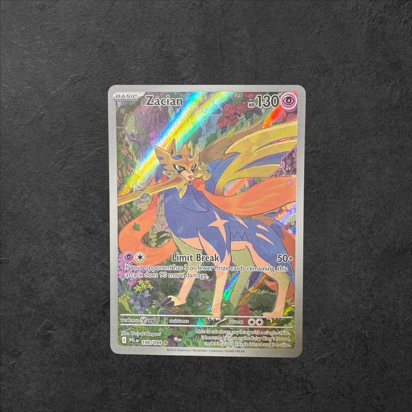 Zacian | #100 | NM | Phantasmal Flames | English | 2024