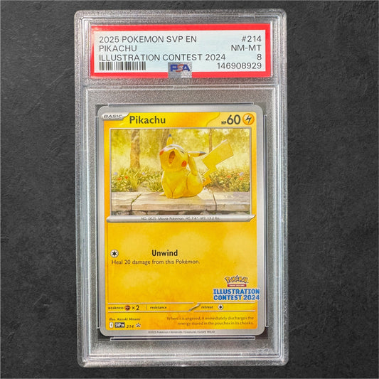 Pikachu | #214 | PSA 8 | Illustration Contest 2024 | English | 2025