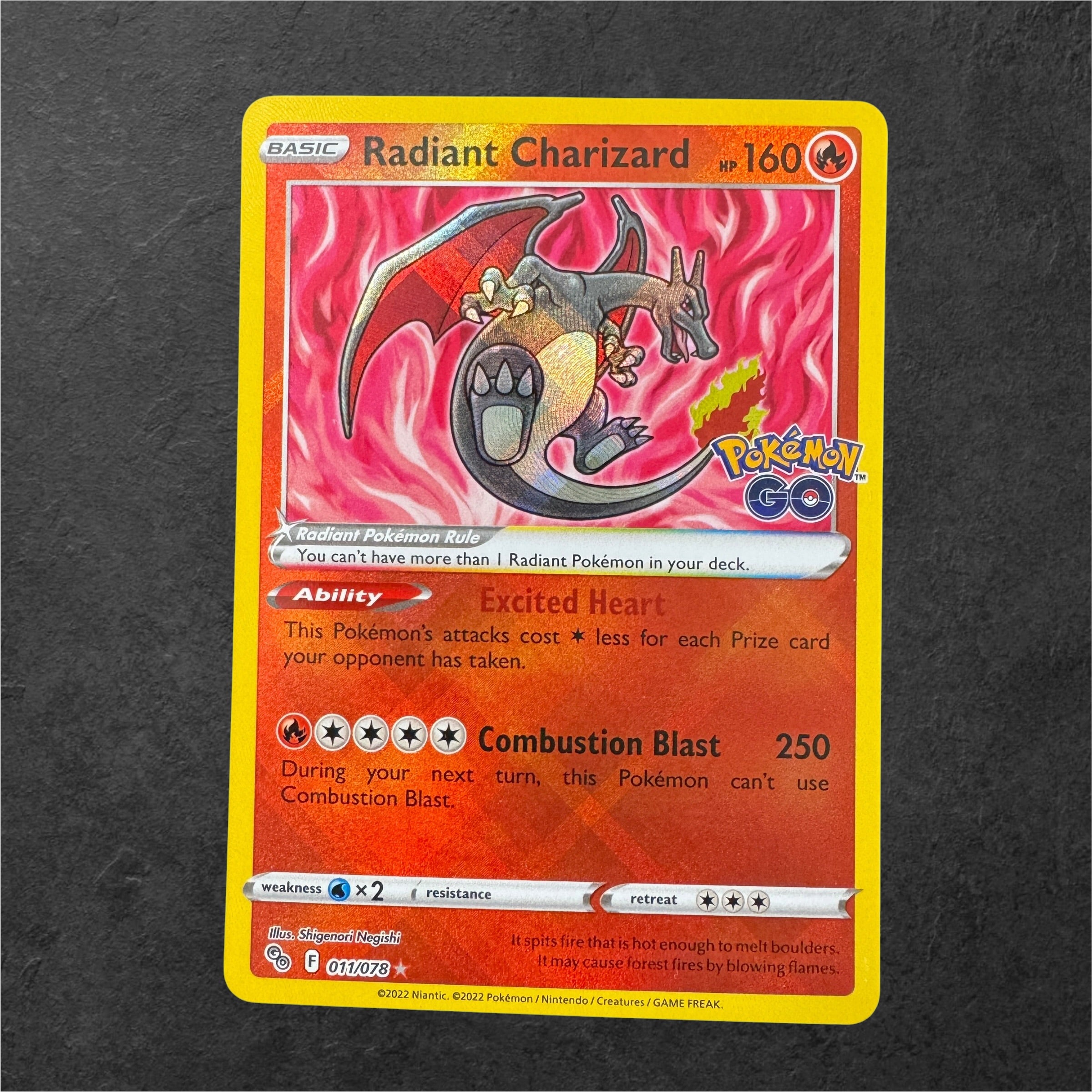 Radiant Charizard | #011 | NM | Pokémon GO | English | 2022 – Lakeof_Rage