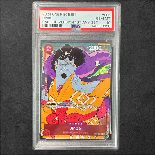 Jinbe | #ST10-006 | PSA 10 | 1st Anniversary Set | English