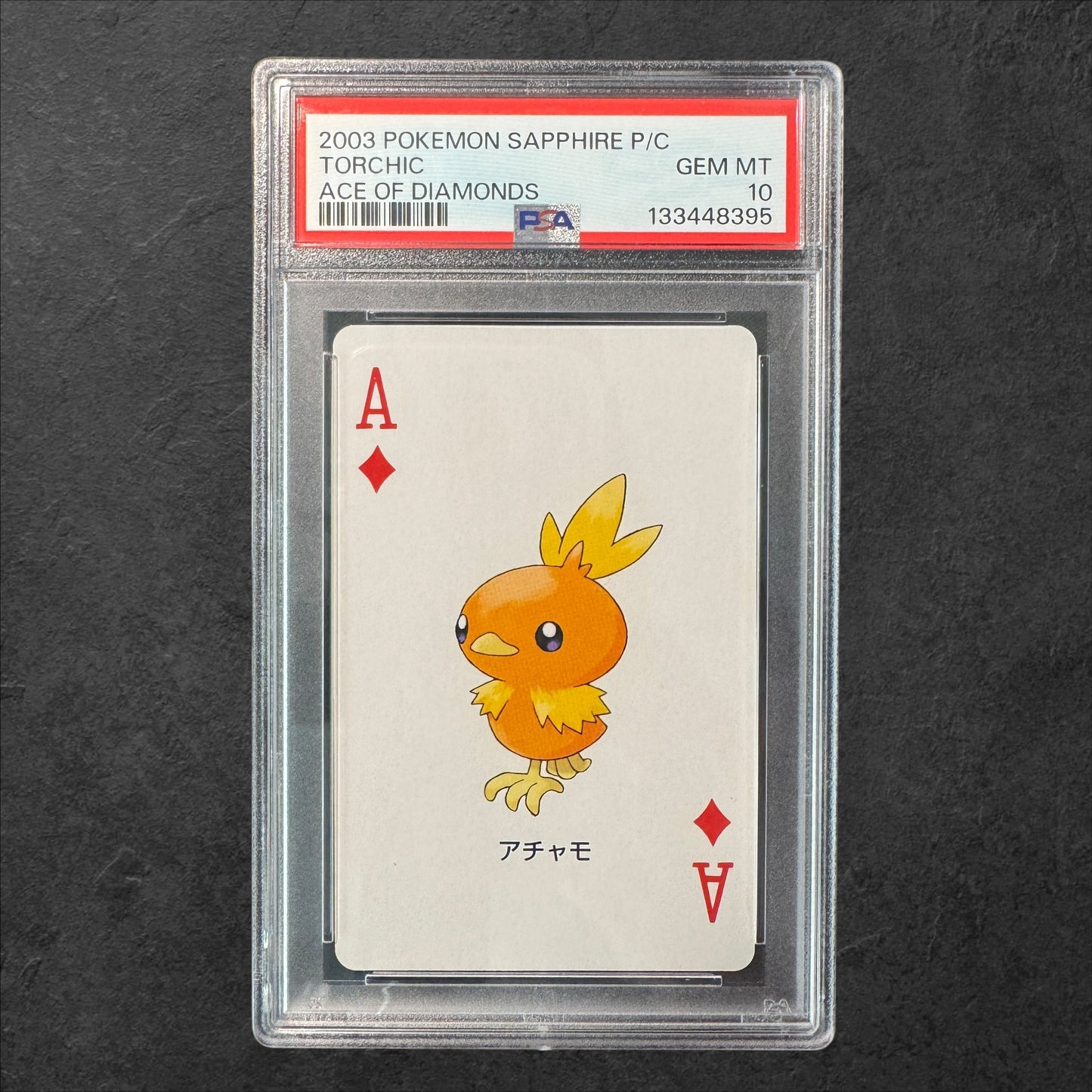 Torchic Ace of Diamonds | PSA 10 | Sapphire Playing Cards | Japanese | 2003