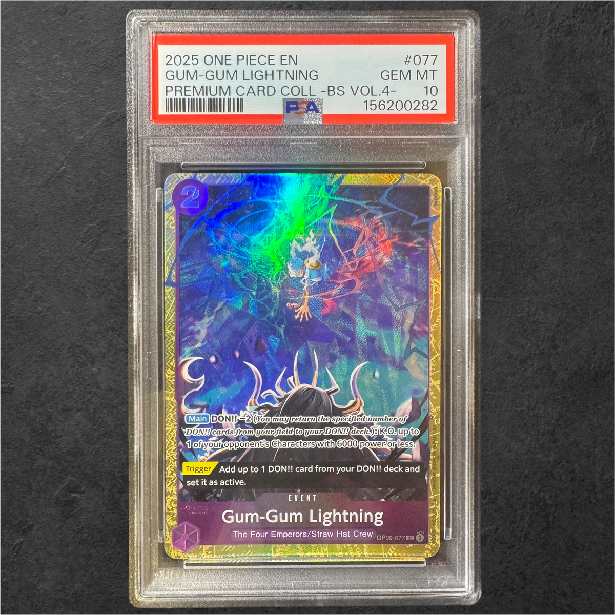 Gum-Gum Lightning | #077 | PSA 10 | Best Selection Vol.4 | English