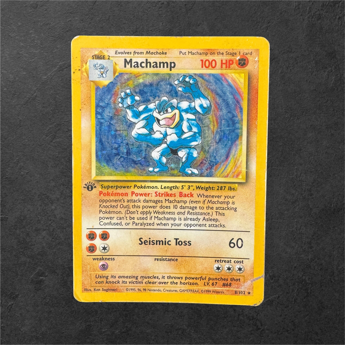 Machamp 1st Edition | #8 | HP | Base Set Promo | English | 1999