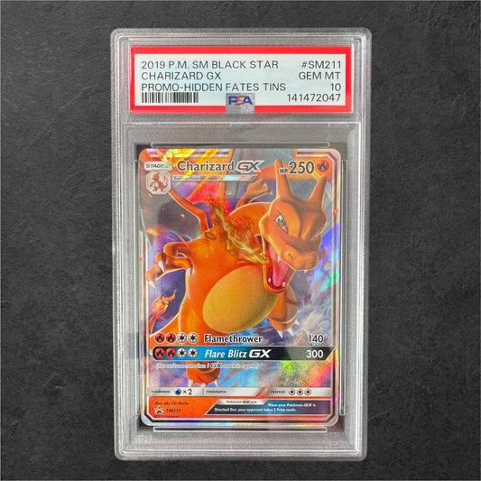 Charizard GX | #SM211 | PSA 10 | Hidden Fates Tin Promo | English | 2019