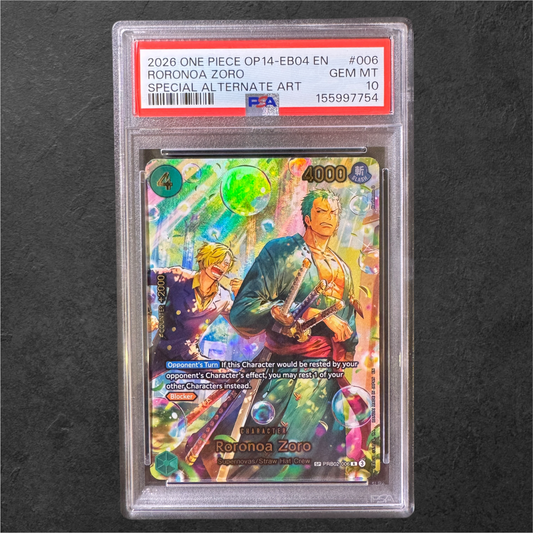 Roronoa Zoro SP (Bubble Zoro) | #PRB02-006 | PSA 10 | OP14 | English