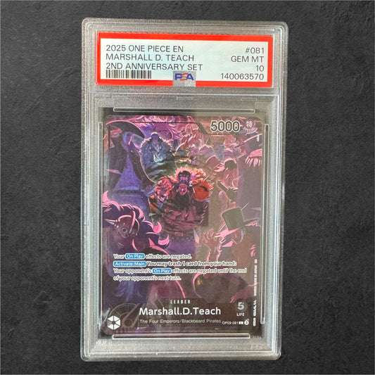 Marshall.D.Teach | #OP09-081 | PSA 10 | 2nd Anniversary Set  | English