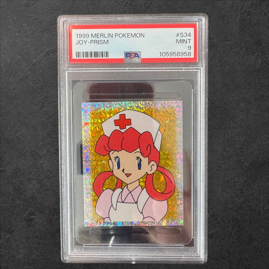 Nurse Joy | #S34 | PSA 9 | Merlin Series 1 Stickers | English | 1999