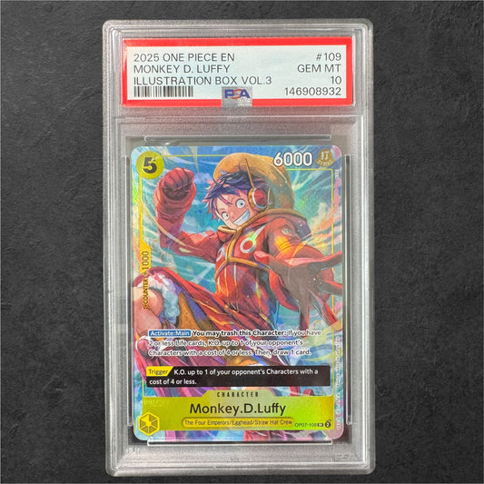 Monkey.D.Luffy | #OP07-109 | PSA 10 | IB03 Illustration box | English