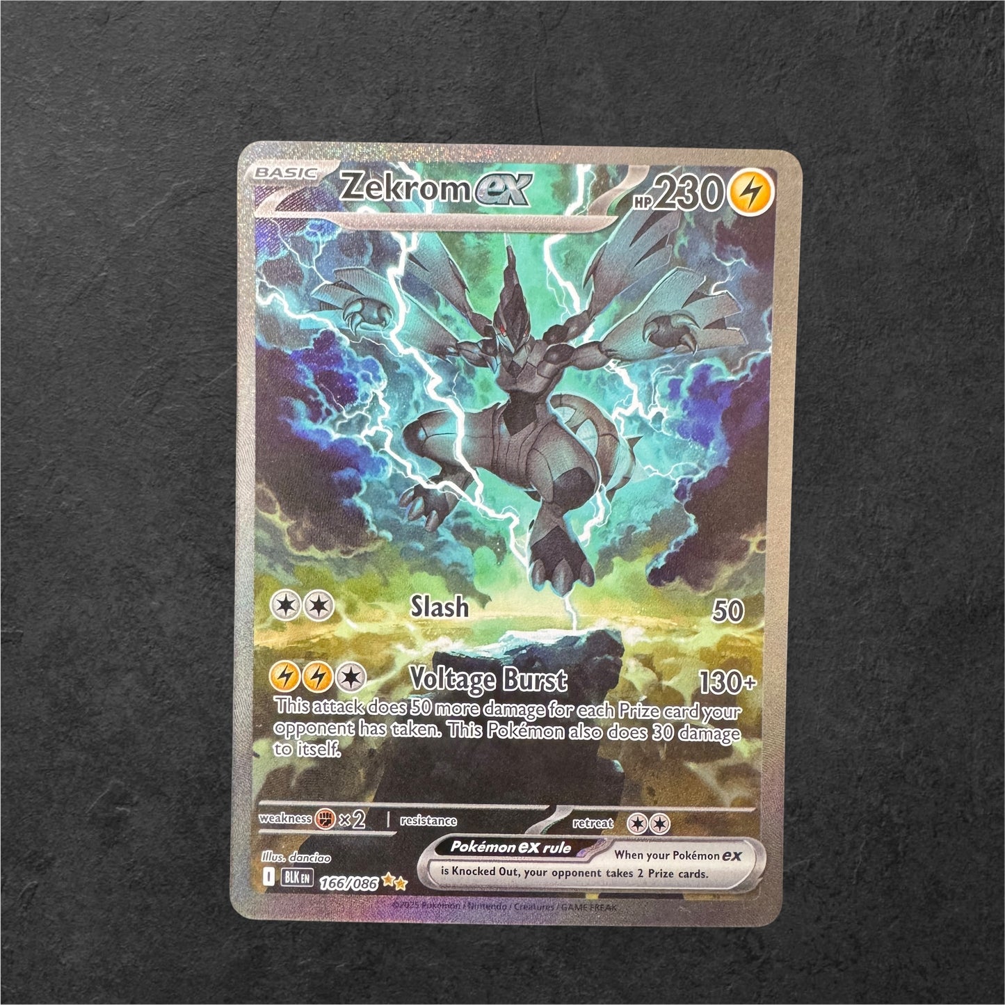 Zekrom Ex | #166 | NM | Black Bolt | English | 2025