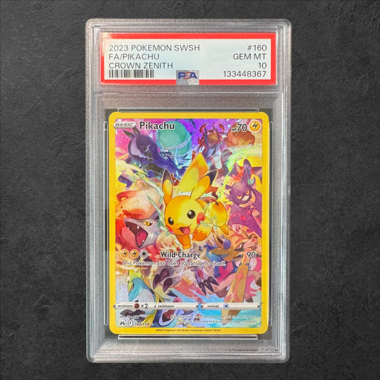 Pikachu | #160 | PSA 10 | Crown Zenith | English