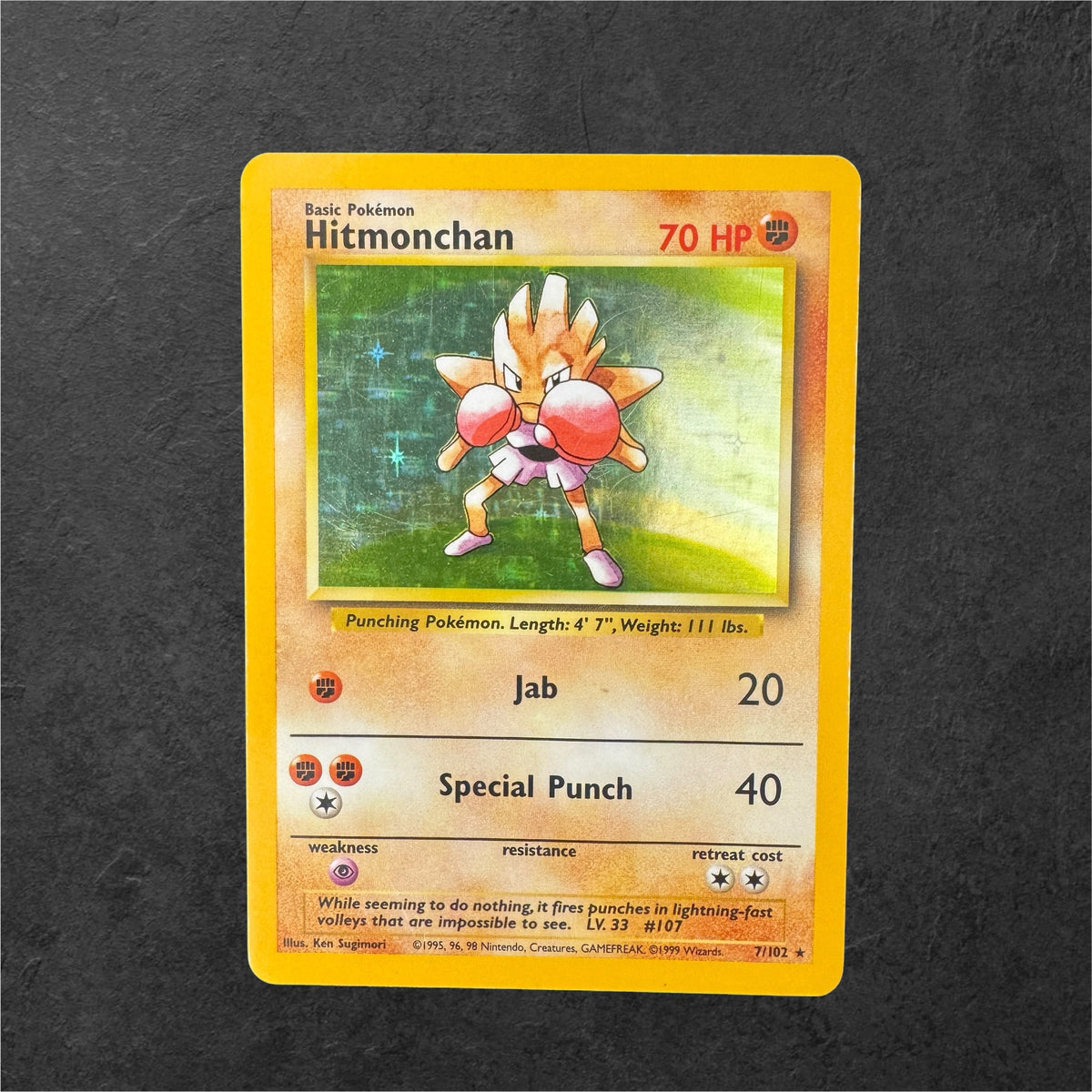 Hitmonchan | #7 | LP | Base Set | English | 1999