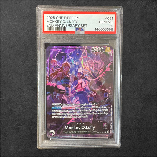 Monkey.D.Luffy | #OP09-061 | PSA 10 | 2nd Anniversary Set  | English