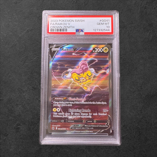 Raikou V | #GG41 | PSA 10 | Crown Zenith | English | 2023
