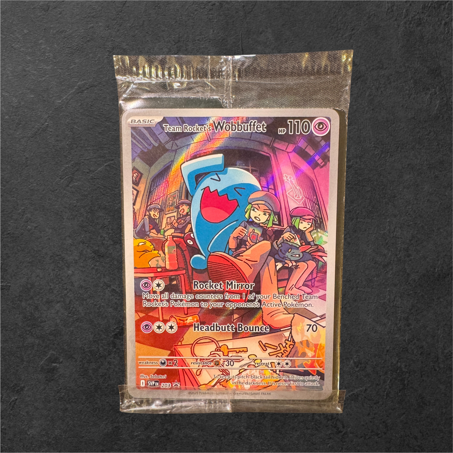 Team Rocket's Wobbuffet | #203 | Sealed | Scarlet & Violet Black Star Promo | English | 2025