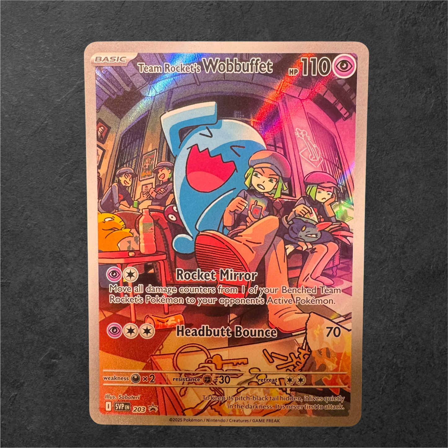 Team Rocket's Wobbuffet | #203 | NM | Scarlet & Violet | English | 2025