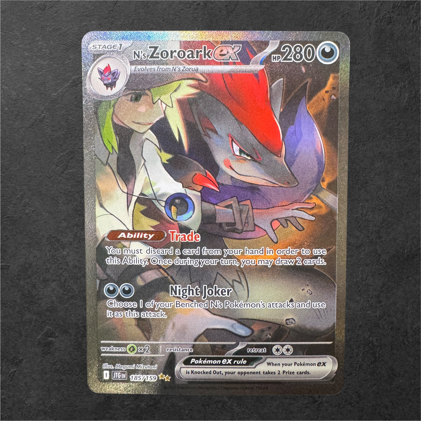 N's Zoroark EX | #185 | NM | Journey Together | English | 2025