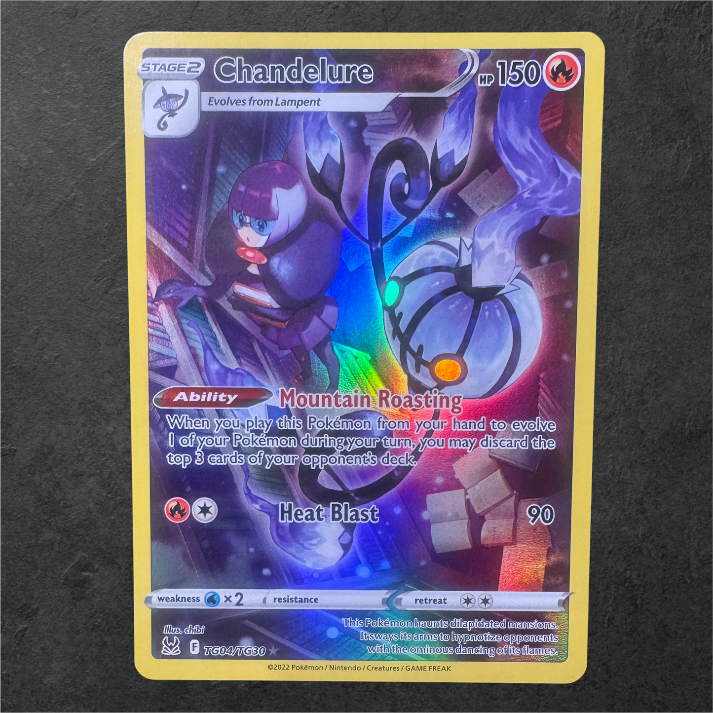 Chandelure | #TG04 | NM | Lost Origin Trainer Gallery Holo | English | 2022