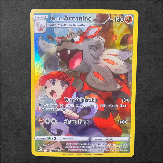 Hisuian Arcanine | #TG08 | NM | Lost Origin Trainer Gallery Full Art | English | 2022