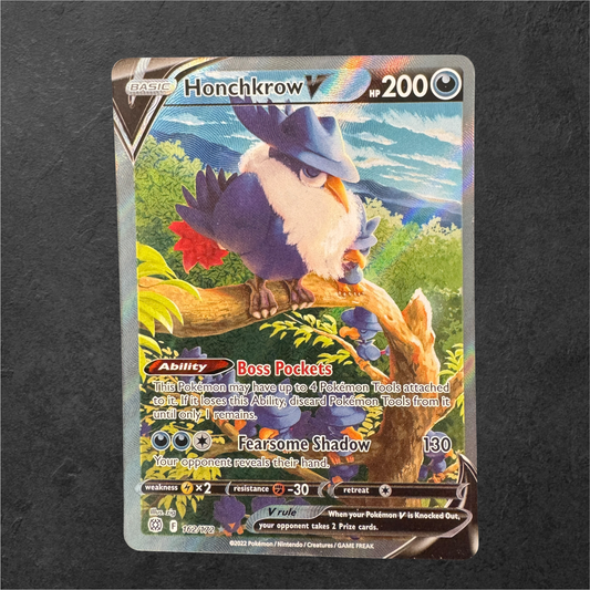 Honchkrow V | #162 | NM | Brilliant Stars Alternate Full Art | English | 2022