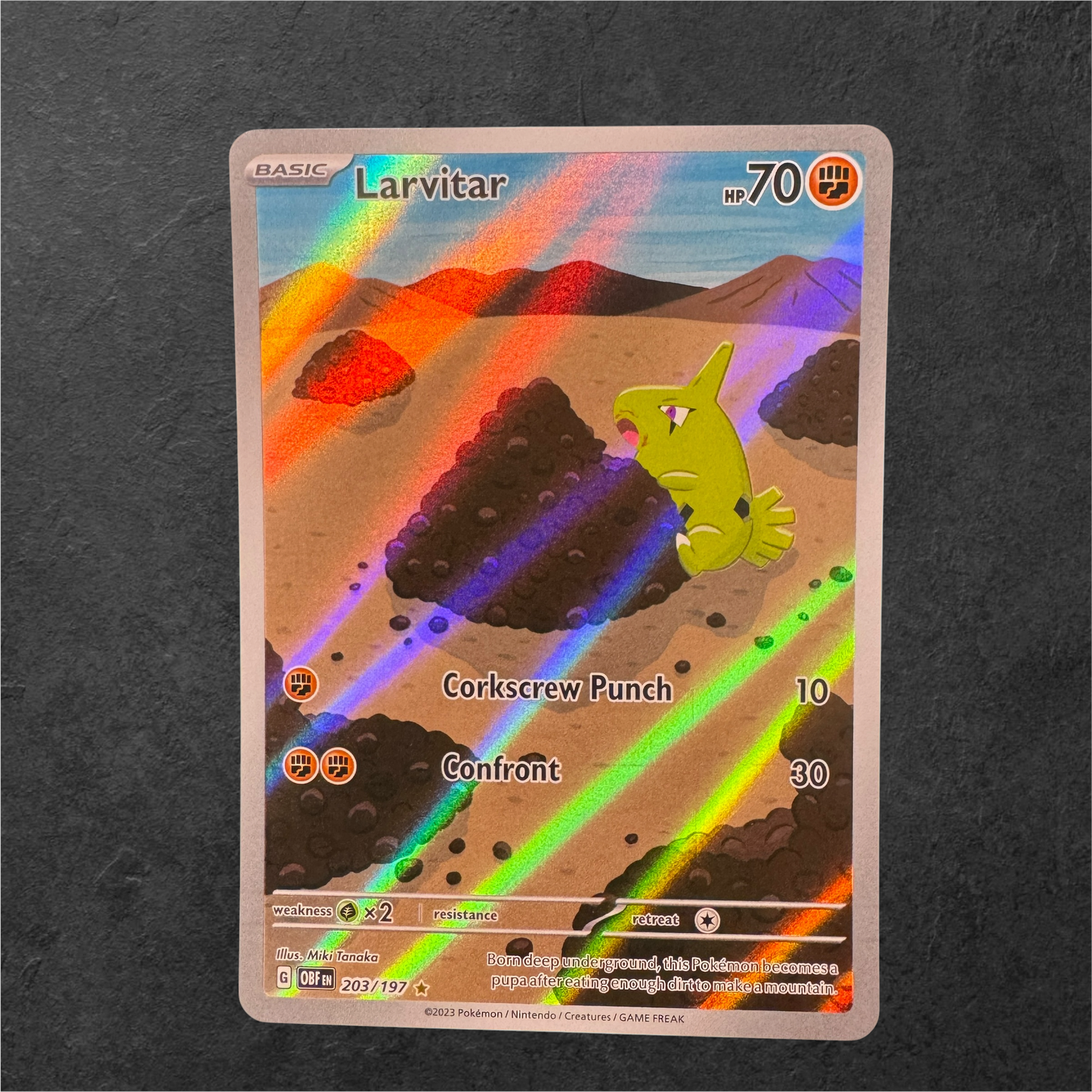Larvitar | #203 | NM | Obsidian Flames | English | 2023