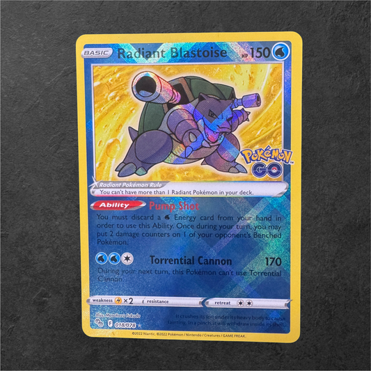 Radiant Blastoise | #018 | NM | Pokémon Go | English | 2022