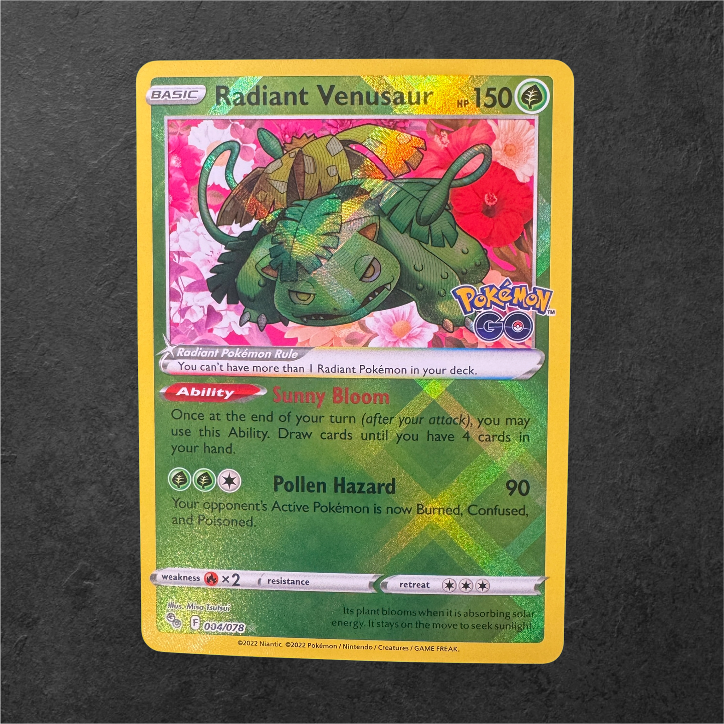 Radiant Venusaur | #004 | NM | Pokemon Go | English | 2022