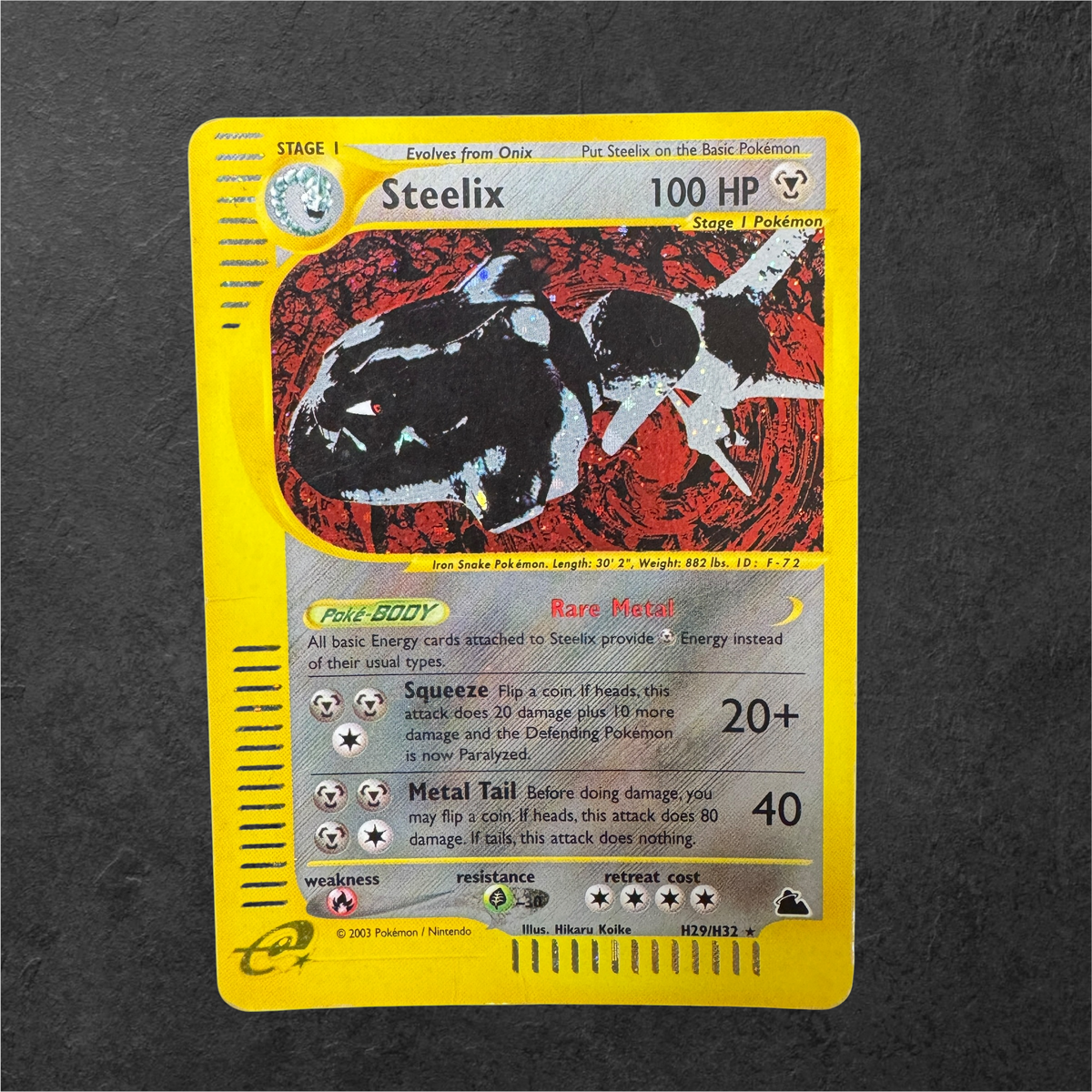 Steelix | #H29 | HP | Skyridge | English | 2003