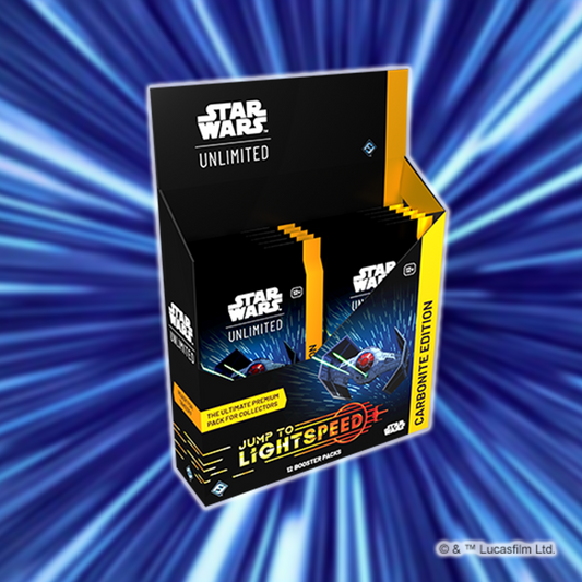 STAR WARS Unlimited Jump to Lightspeed Carbonite Booster Box Display