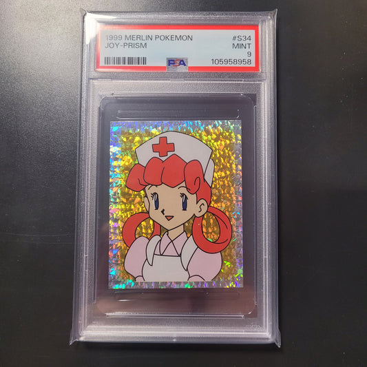 Nurse Joy | #S34 | PSA 9 | Merlin Series 1 Stickers | English | 1999
