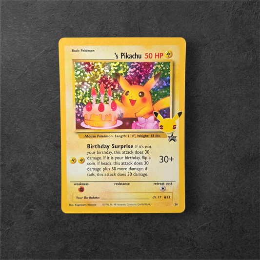 Birthday Pikachu | #24| NM | Celebrations | English | 2021
