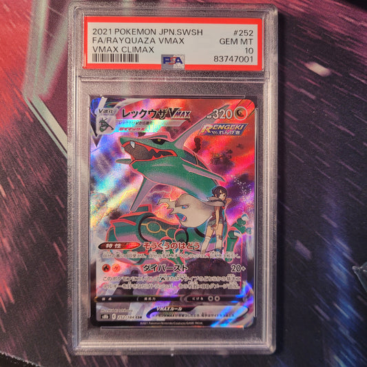 Rayquaza VMAX  | #252| PSA 10 | VMAX Climax| Japanese | 2021