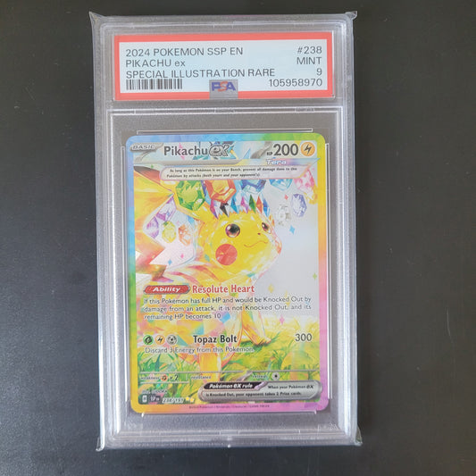 Pikachu ex | #238 | PSA 9 | Surging Sparks | English | 2024