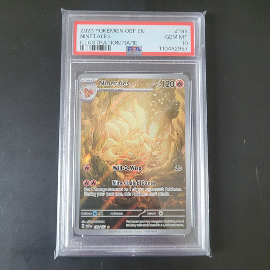 Ninetales | #199 | PSA 10 | Obsidian Flames | English | 2023