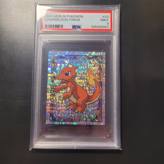 Charmeleon | #S3 | PSA 9 | Merlin Series 1 Stickers | English | 1999