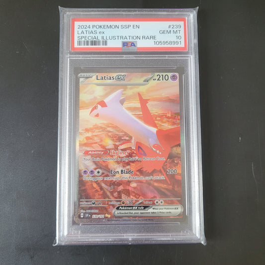 Latias ex | #239 | PSA 10 | Surging Sparks | English | 2024