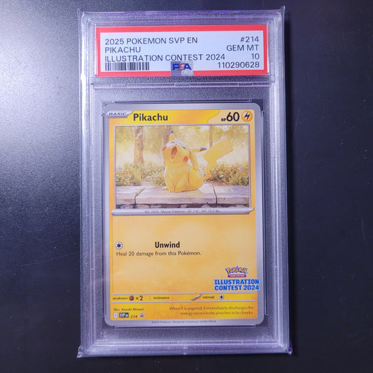 Pikachu | #214 | PSA 10 | Illustration Contest 2024 | English | 2025