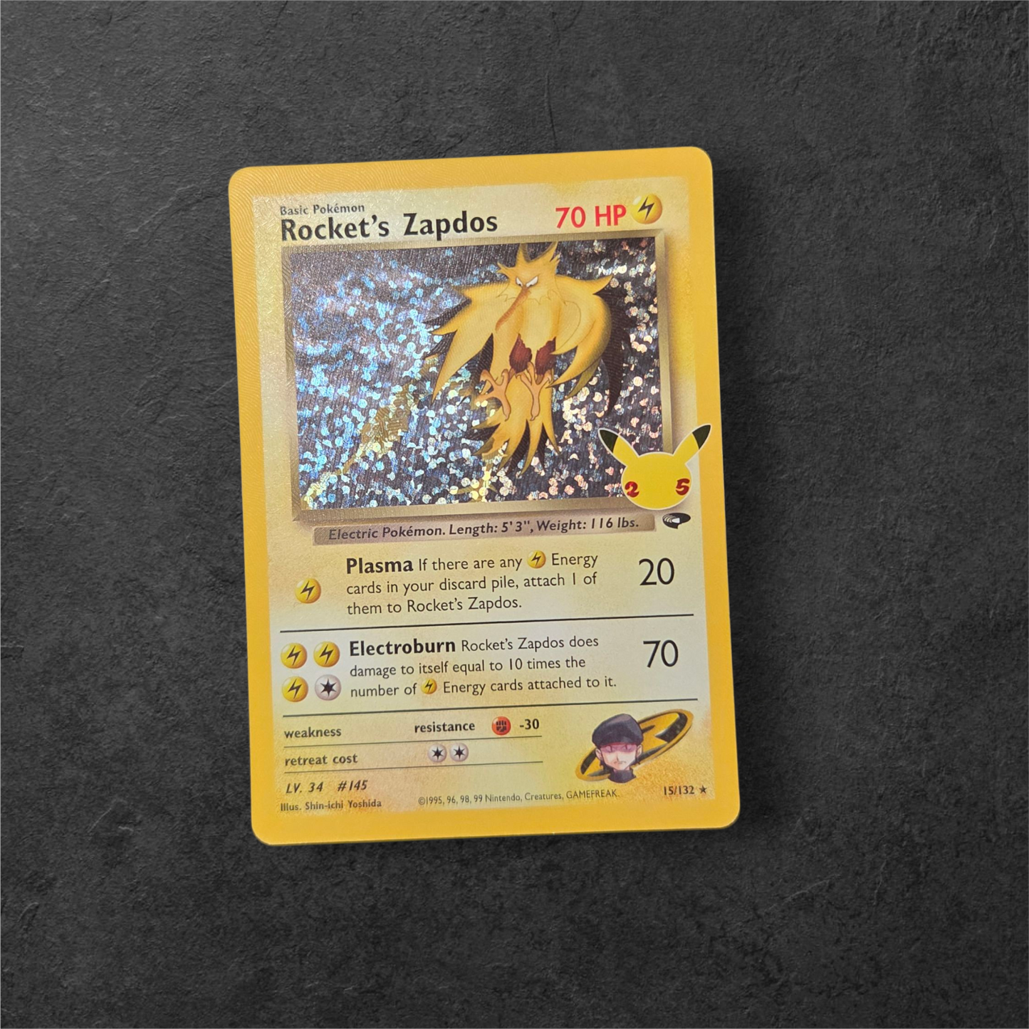 Rocket's Zapdos | #15 | NM | Celebrations | English | 2021