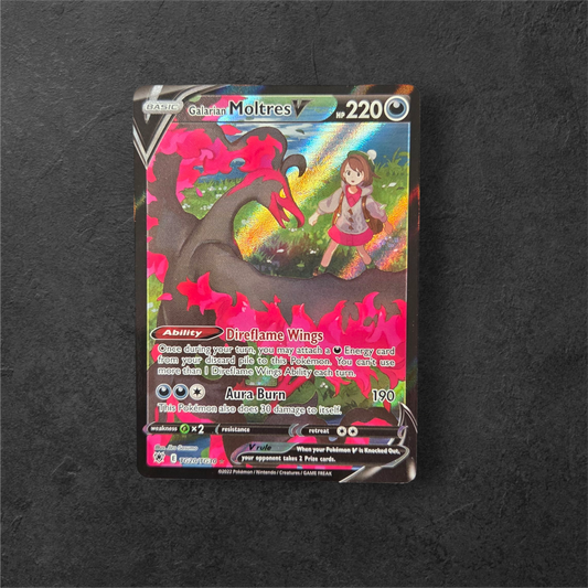 Galarian Moltres V | #TG20 | NM (missing ink on back) | Astral Radiance | English | 2022