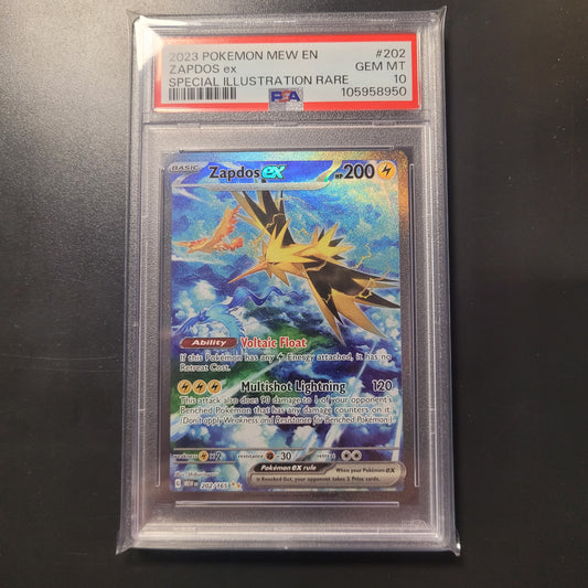Zapdos ex | #202| PSA 10 | 151 | English | 2023